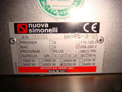 Nuova simonelli aurelia plus 3 group espresso machine 