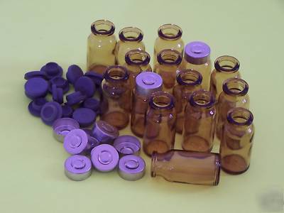 Vials-glass bottles (10ML, amber-stoppers+plain seals)