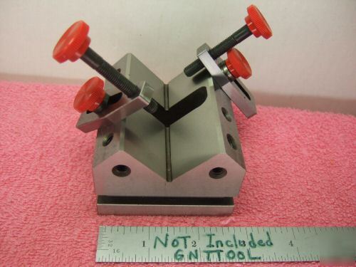  v-block (1) w/clamps xlnt toolmaker a-2 hardened wow 