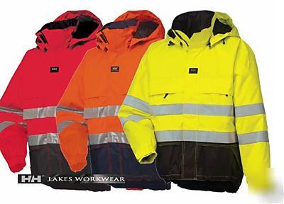 Helly hansen ludvika jacket, hi vis, waterproof - small