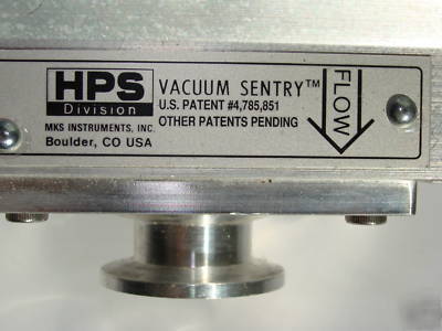 Hps varian-type vacuum sentry valve for pump, chamber