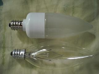 Led candelabra base (daylight) replacement bulb