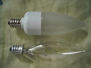 Led candelabra base (daylight) replacement bulb