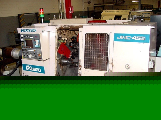 1992 miyano jnc-45S cnc lathe w/live tools, sub spdl