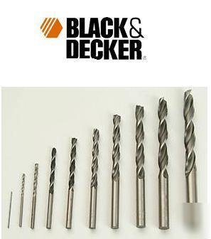 Black & decker 10PCE hss metal drill bit set 1-10MM