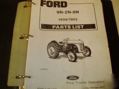 Ford 9N-2N-8N factory original parts manual # pa-8282C