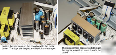 Samsung tv capacitor repair kit, relay clicking problem