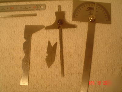 (9) machinist scales, rulers, 6