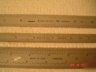 (9) machinist scales, rulers, 6