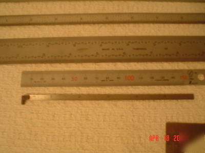 (9) machinist scales, rulers, 6