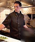 Black classic chef coat with short sleeves 2XL-5XL
