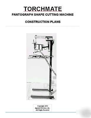 Pantograph plasma & oxy-fuel shape cutter machine plans