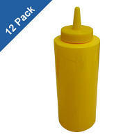 12 yellow condiments 12 oz. squeeze bottles - mustard