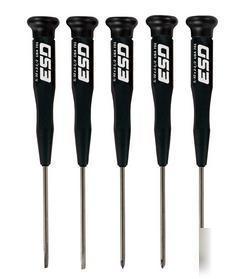 5 piece esd safe screwdriver set