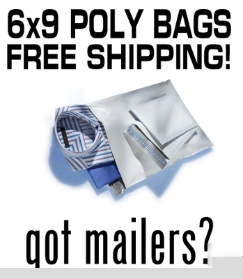 50 6X9 white poly mailers envelopes bags shipping 6 x 9