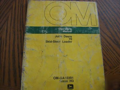 John deere 70 skid steer loader operation repair manual