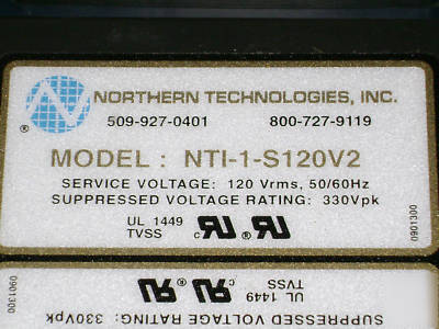 Northern tech tvss dmk-ci-2S3NT surge supressor emerson