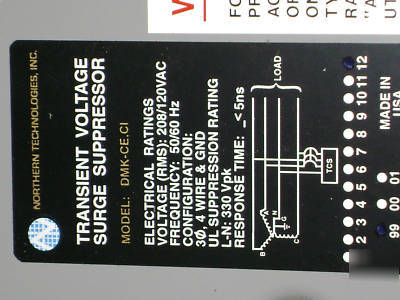 Northern tech tvss dmk-ci-2S3NT surge supressor emerson