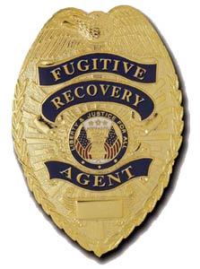 Fugitive recovery agent-blue ribbon badge