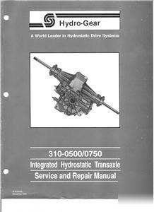 Hydrogear 310-500-750 transaxle serv man pdf on disc.