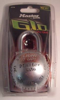 Master lock g.l.o. hi-viz dial padlock nip red