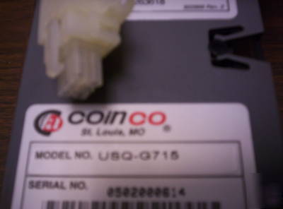 New - coin-co usq-g-715 - 4 tube m.d.b. coin changer