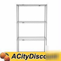 Titan 24 x 48 x 63 chrome wire shelving unit