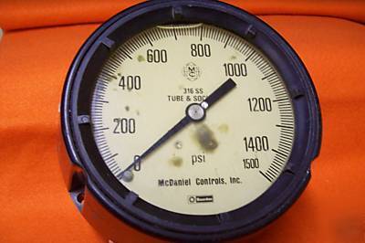 0-1500PSI mcdaniel controls gauge / used / high quality