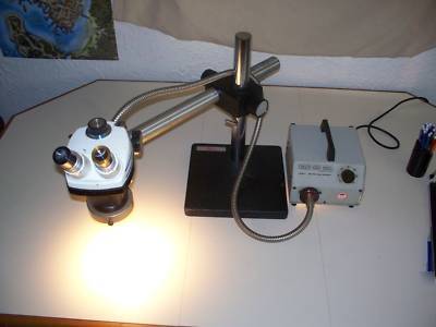 Bausch & lomb stereo zoom 5 microscope on boom stand