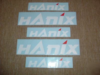 Hanix style 5 pack decal set for mini digger excavator 