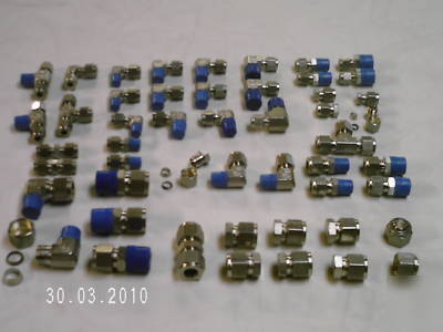 Lot of 50 let-lock #316 s.s. tube fittings 