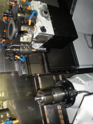 Mori seiki ZL15S with dual turrets and sub spindle