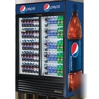 True gdm-45 glass door refrigerator merchandiser pepsi