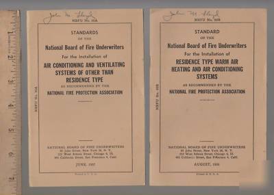 Nbfu firefighting pamphlets 1956 2 lot air conditioning