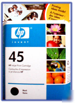 New in box unopened hp 45 inkjet print cartridge black