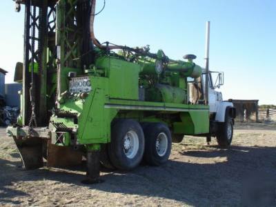 Rotary water well drilling rig