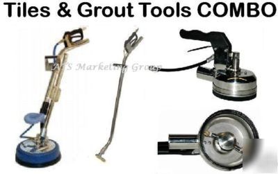 Tile & grout cleaning tools combo