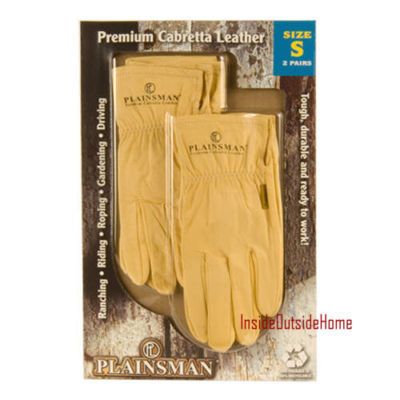 2PR plainsman cabretta leather work gloves small nip