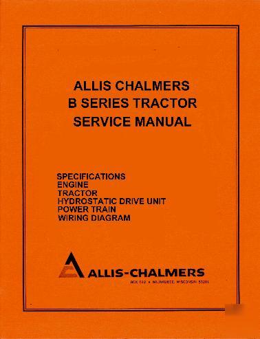 Allis chalmers b-207 garden tractor service manual set