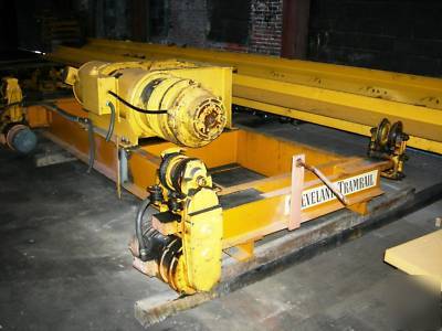 Double girder overhead crane trolley by tramrail 30'7