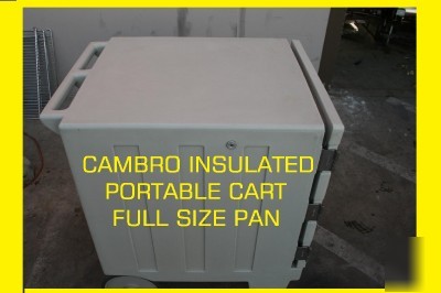 Cambro gray combo insurated cart on casters