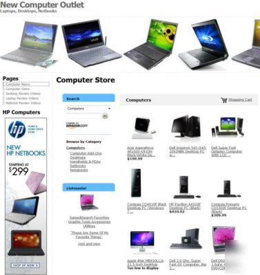 Established desktop notebook website business for sale