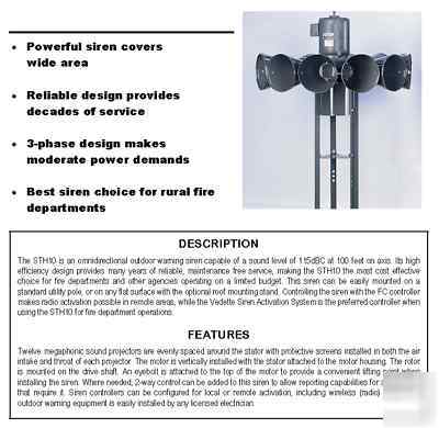 Federal sign & signal omnidirectional siren sth-10