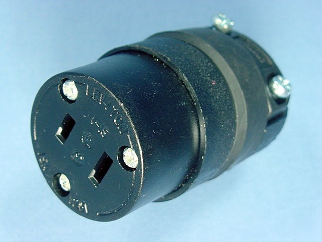 Leviton polarized rubber connector plug 1-15 15A 125V