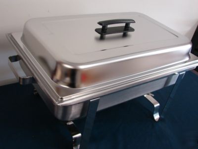 New 8 quart stainless steel chafing dish set