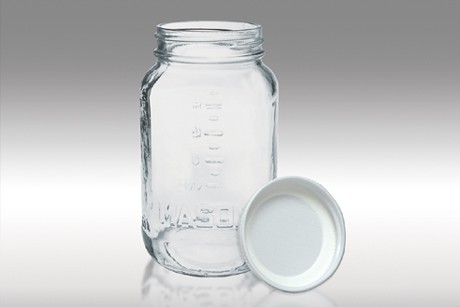 Qorpak 2OZ clear graduated round bottle with lined cap