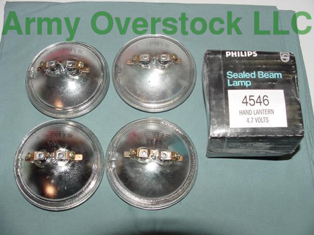 5 lot 4546 sealed beam lamp light bulb battle lantern