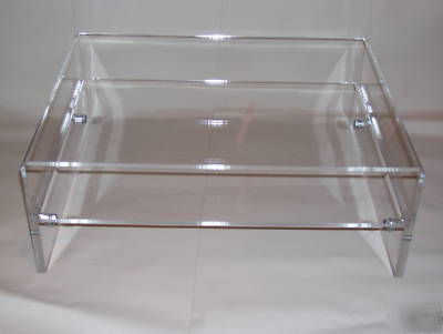 Acrylic perspex 2 tier digi box dvd stacker stand