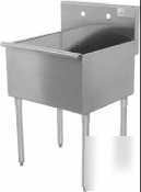 Advance tabco square corner kitchen sink 1 comp