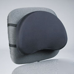 Deluxe poly backrest with back and spine support, 15-1/